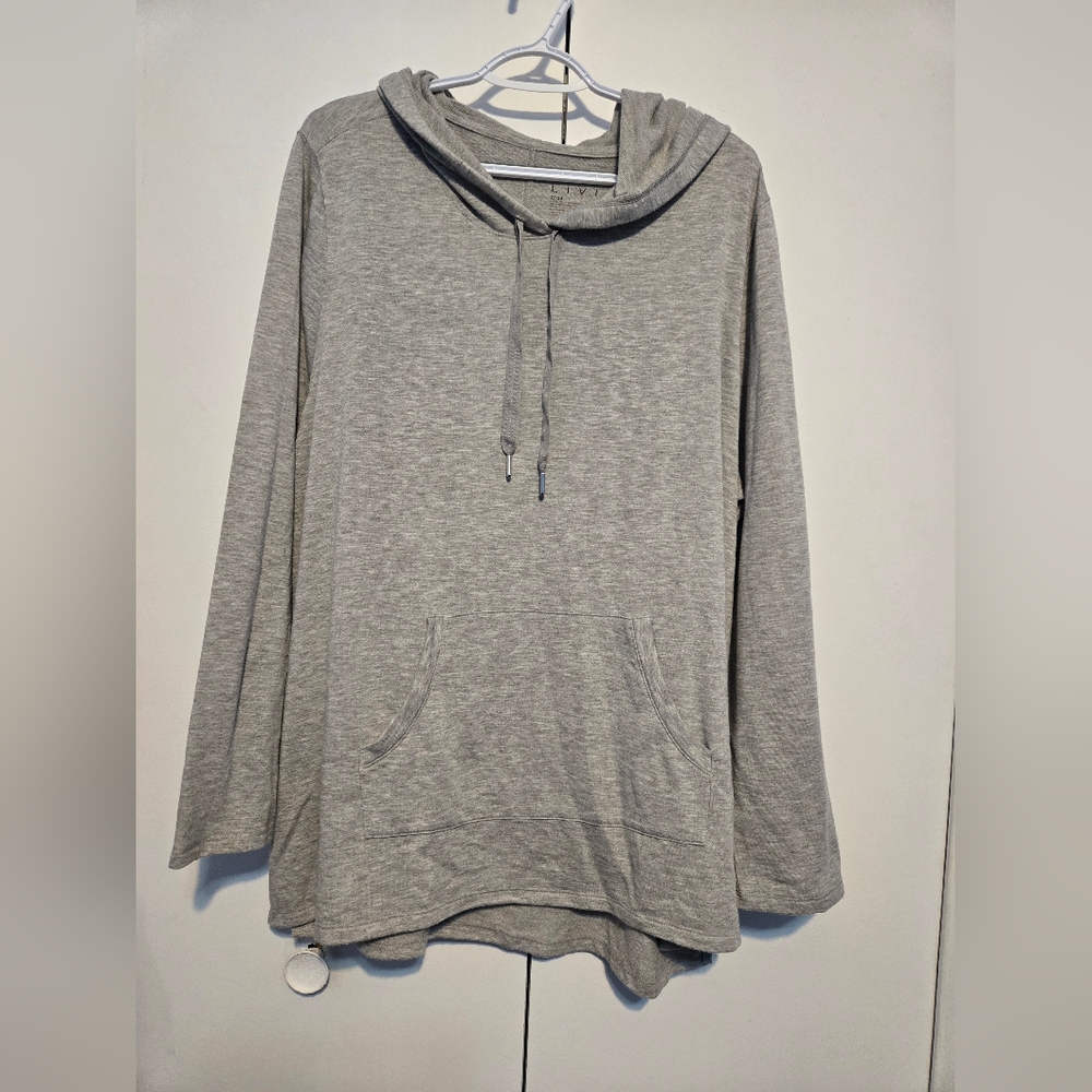 Livi Active Gray Hoodie with‎ Front Pockets